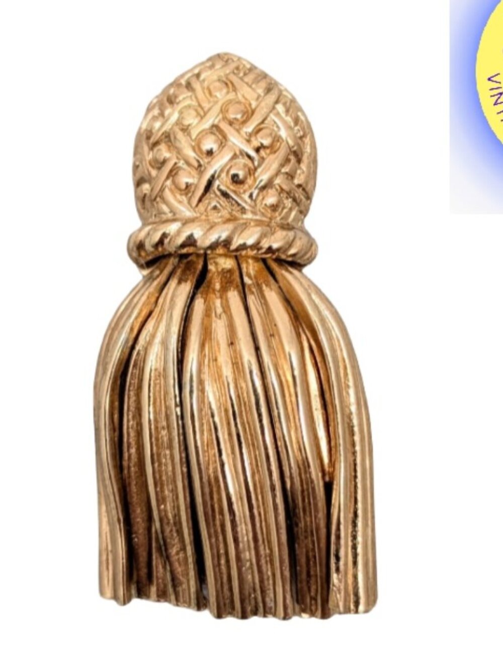 Vintage 1950s Signed Napier Goldtone Tassel Brooch